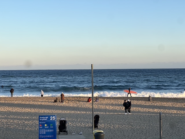 Am Strand von Barcelona